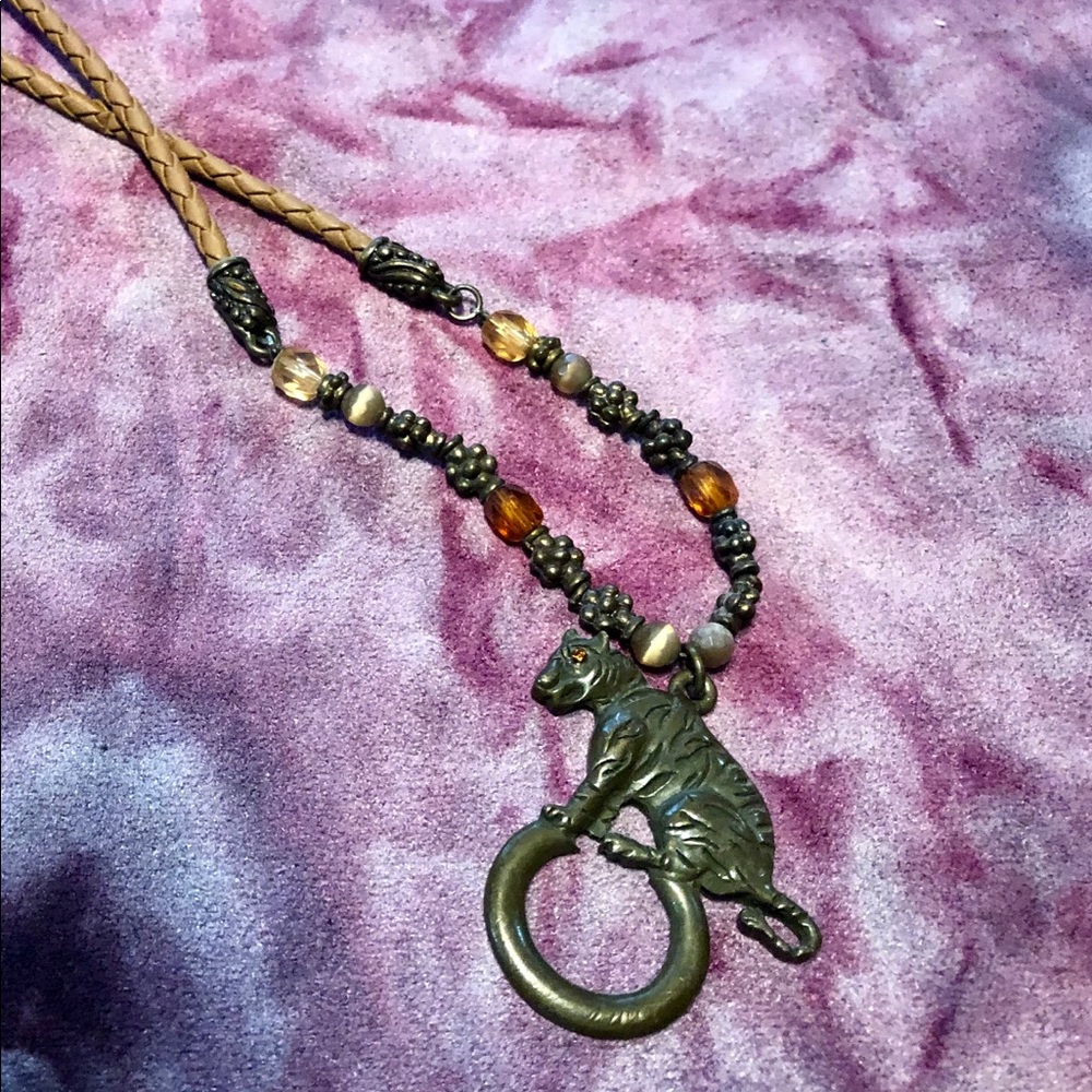 Tiger ID badge necklace